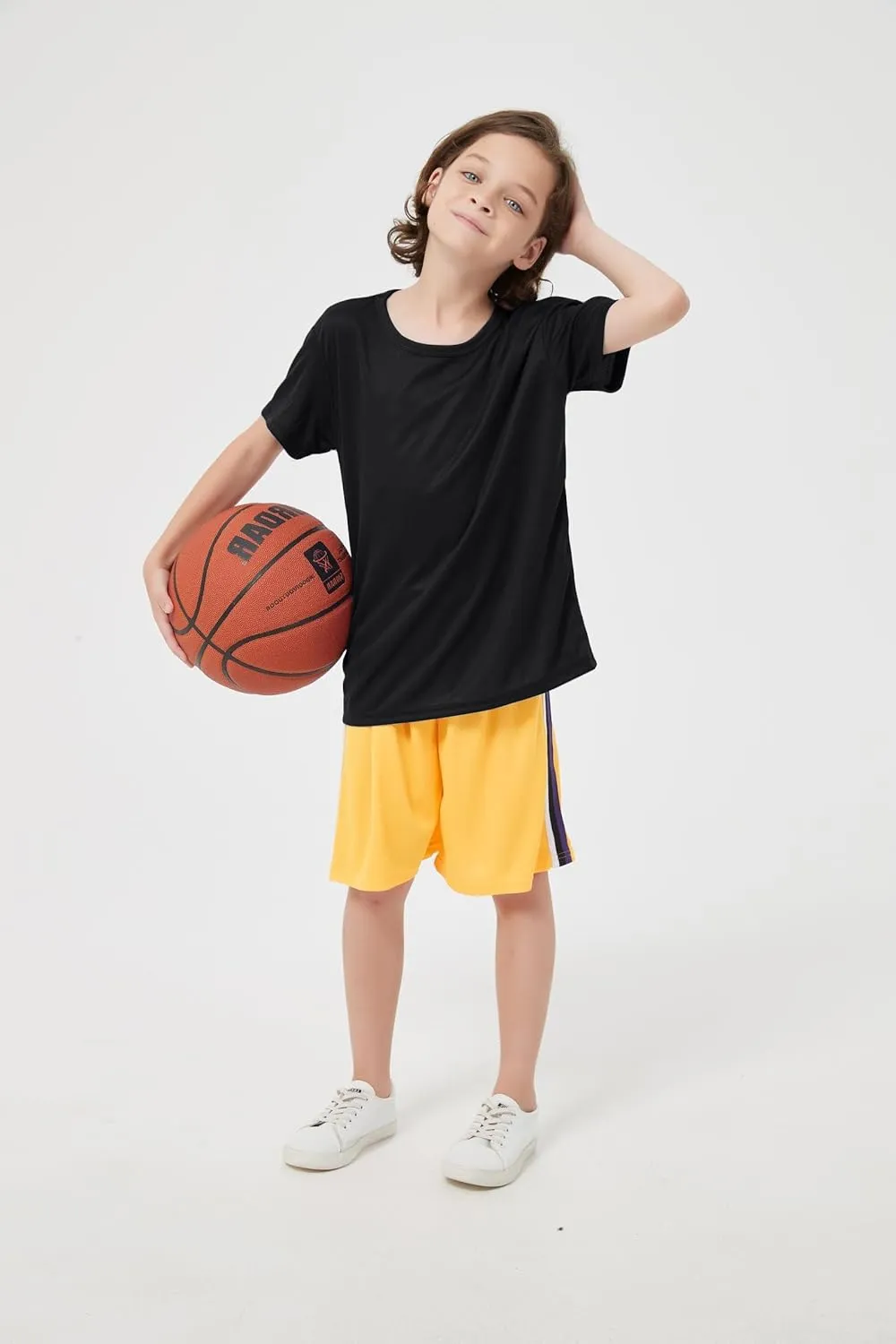3-Pack Kids/Boys/Youth Mesh Athletic Quick Dry Shirts Youth Activewear Moisture Wicking Short Sleeve T-ShirtsAge 4-15Years