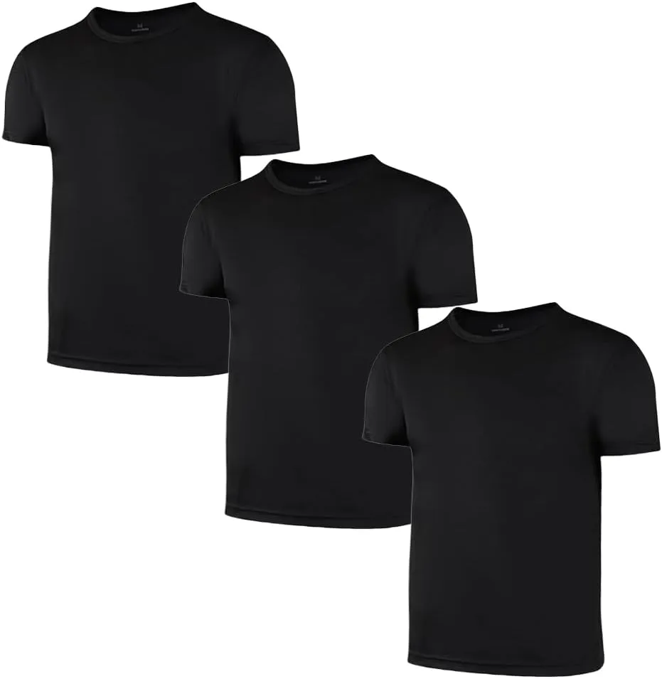 3-Pack Kids/Boys/Youth Mesh Athletic Quick Dry Shirts Youth Activewear Moisture Wicking Short Sleeve T-ShirtsAge 4-15Years