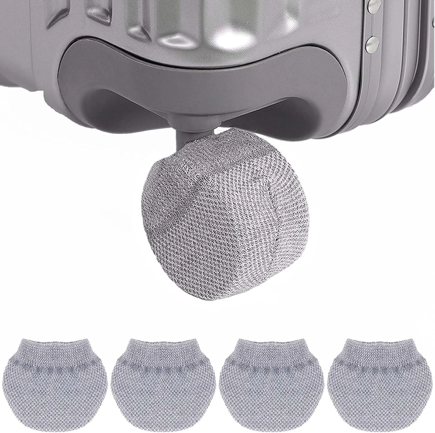 4-Pack Luggage Wheel Cover Socks  Full Wrap Knitted Dustproof Sleeves, Fit for Most Suitcases, Prevents Dust, Floor & Bed Dirt, Secures Wheels During Storage, Doubles as Table and Chair Leg Covers