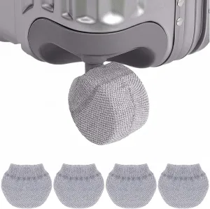 4-Pack Luggage Wheel Cover Socks  Full Wrap Knitted Dustproof Sleeves, Fit for Most Suitcases, Prevents Dust, Floor & Bed Dirt, Secures Wheels During Storage, Doubles as Table and Chair Leg Covers