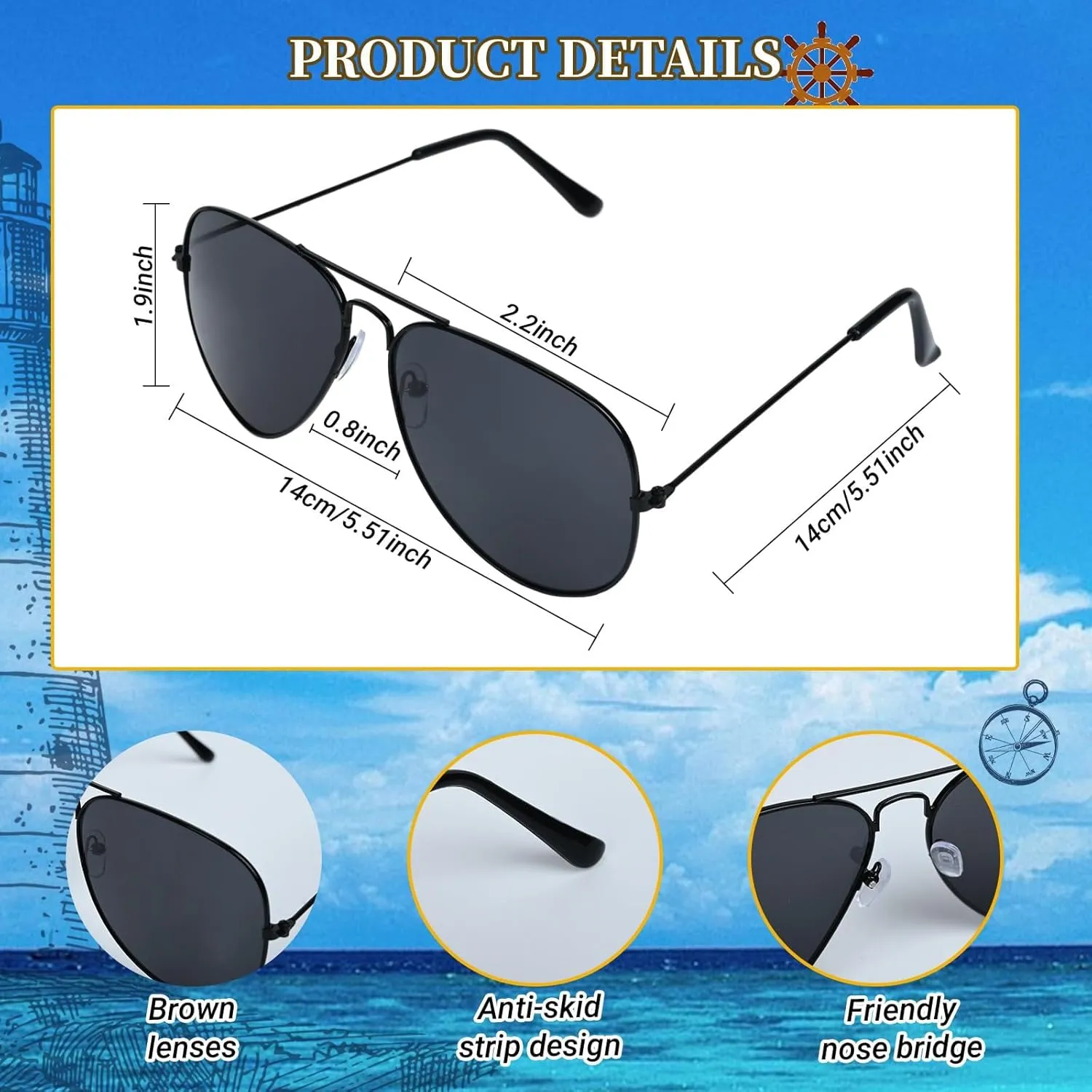 4 Pcs Guard Costume Set Include Hat Fanny Pack Whistle with Lanyard and Sunglasses for Adults Beach Dress Up