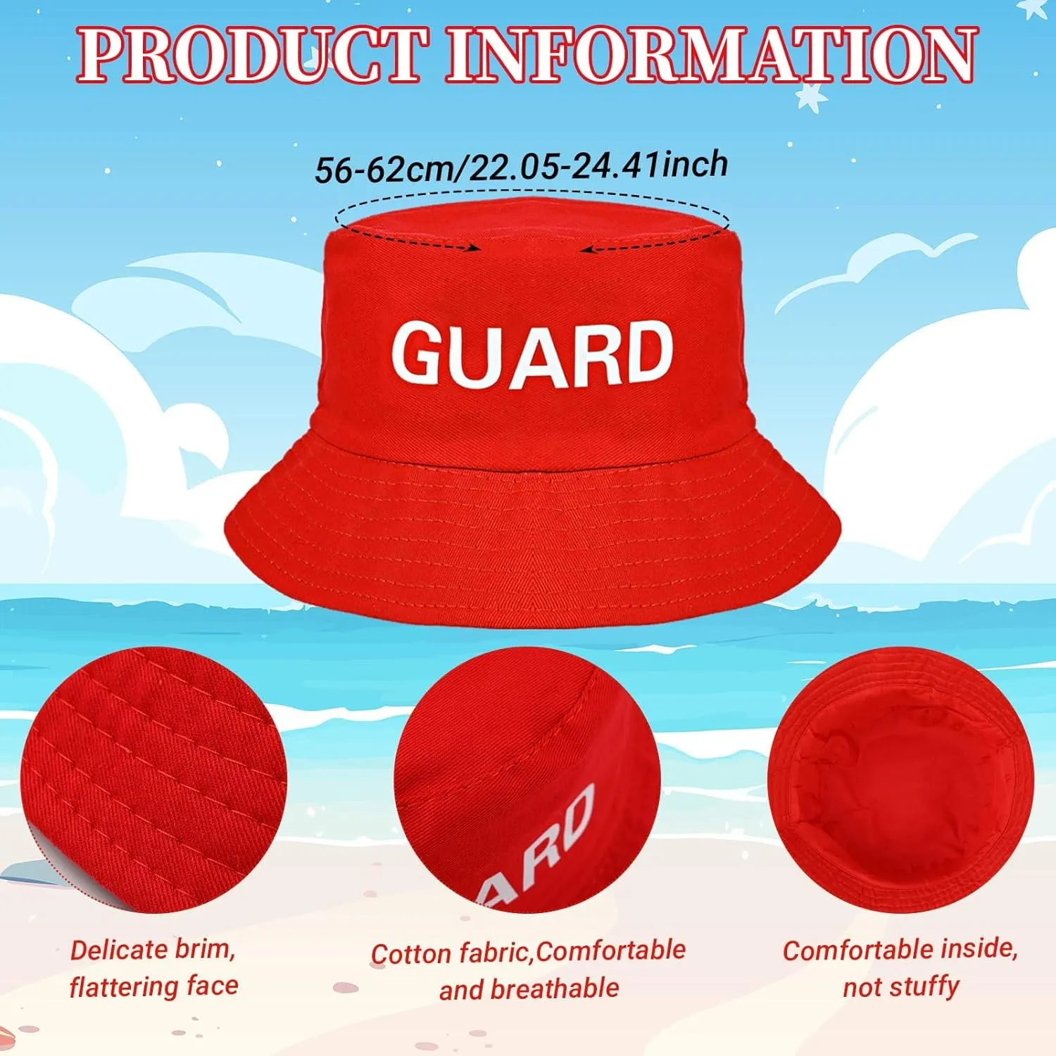 4 Pcs Guard Costume Set Include Hat Fanny Pack Whistle with Lanyard and Sunglasses for Adults Beach Dress Up