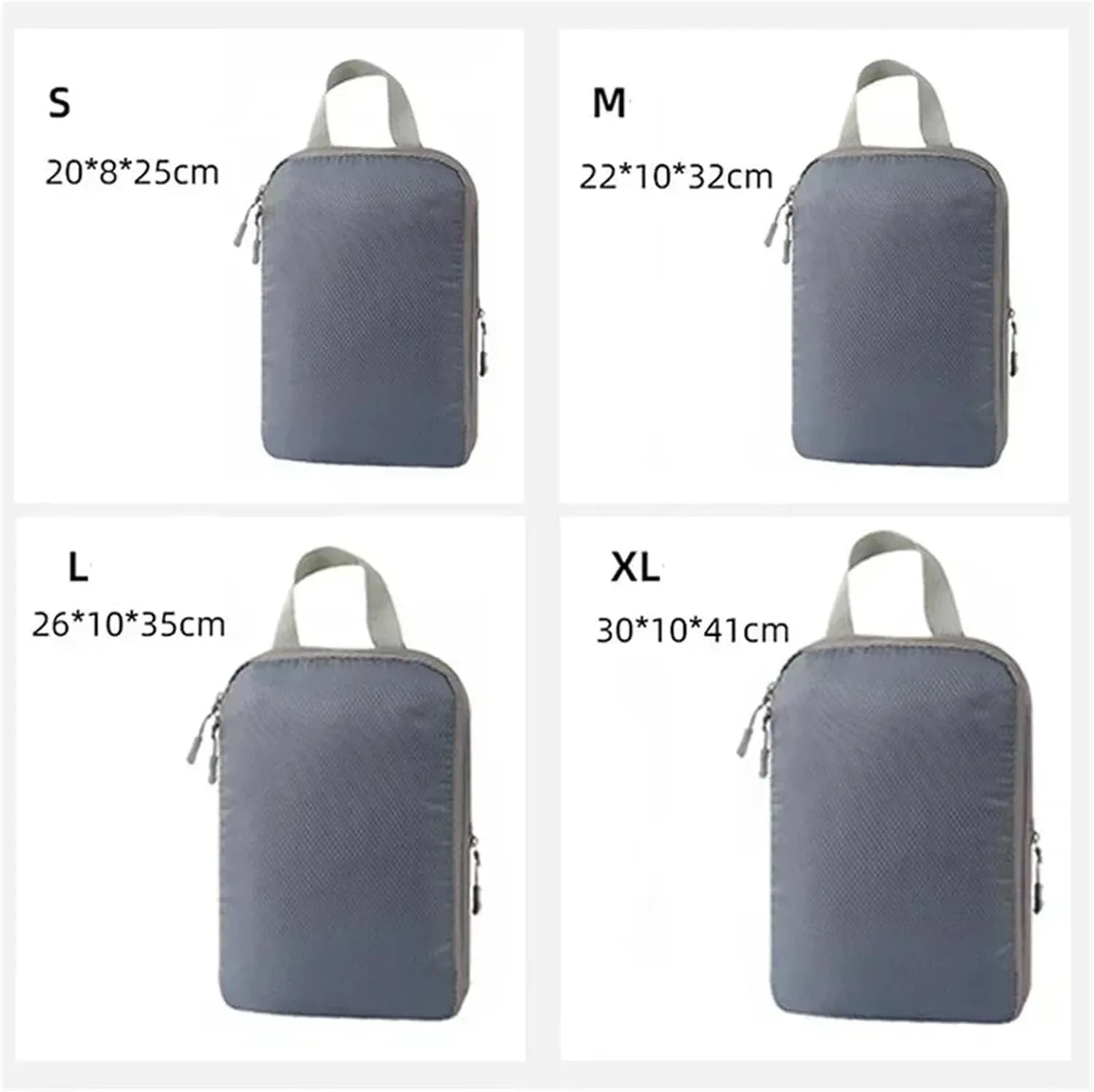 4Pcs Travel Compression Packing Cubes Bag Portable Suitcase Clothes Organizers Luggage Storage Cases Drawer Bags