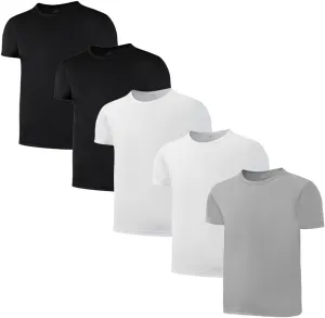 5-Pack Kids/Boys/Youth Mesh Athletic Quick Dry Shirts Youth Activewear Moisture Wicking Short Sleeve T-ShirtsAge 4-15Years