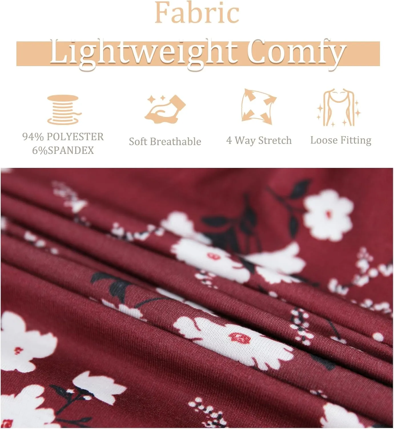 ANYFITTING Tank Top with Built in Bras Women Padded Flowy Loose Camisole Shirt Square Neck Sewn in Medium Support Wide Strap