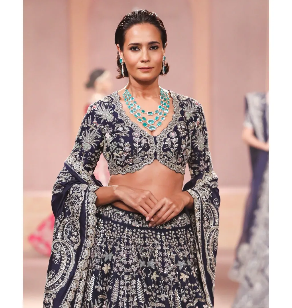 Arezoo Zari Lehenga with Cape Set