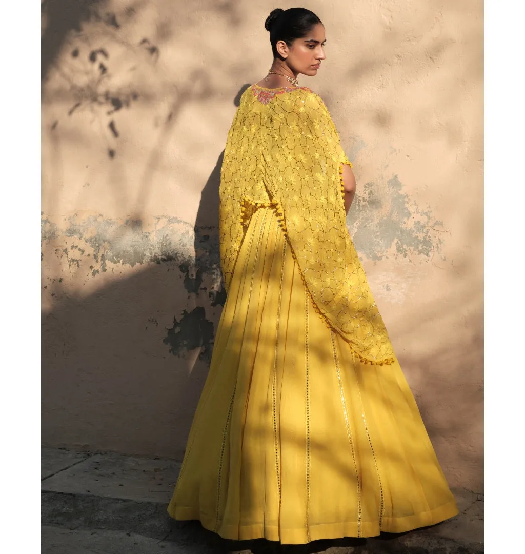 Aurelian Cape Lehenga Set