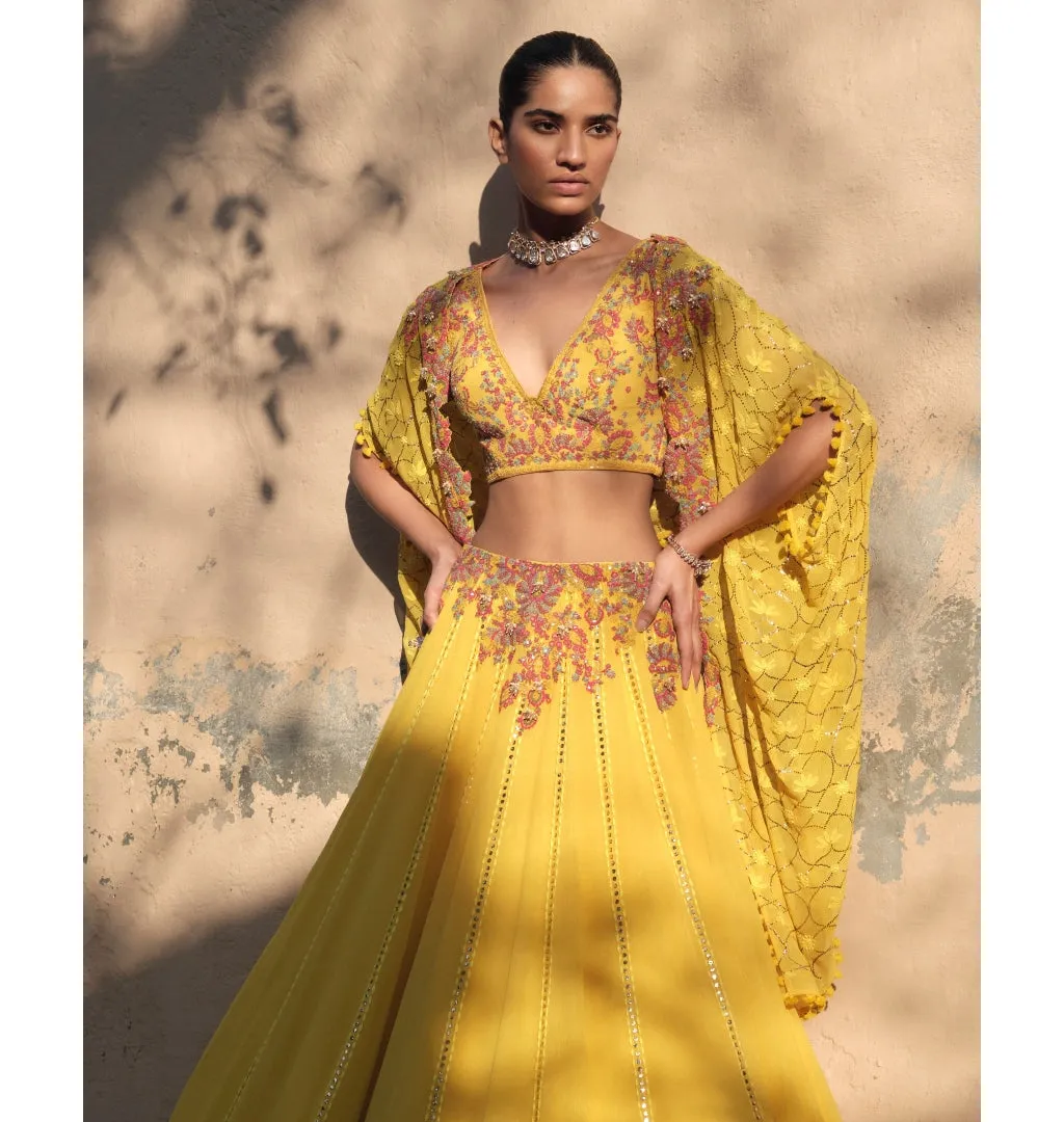 Aurelian Cape Lehenga Set