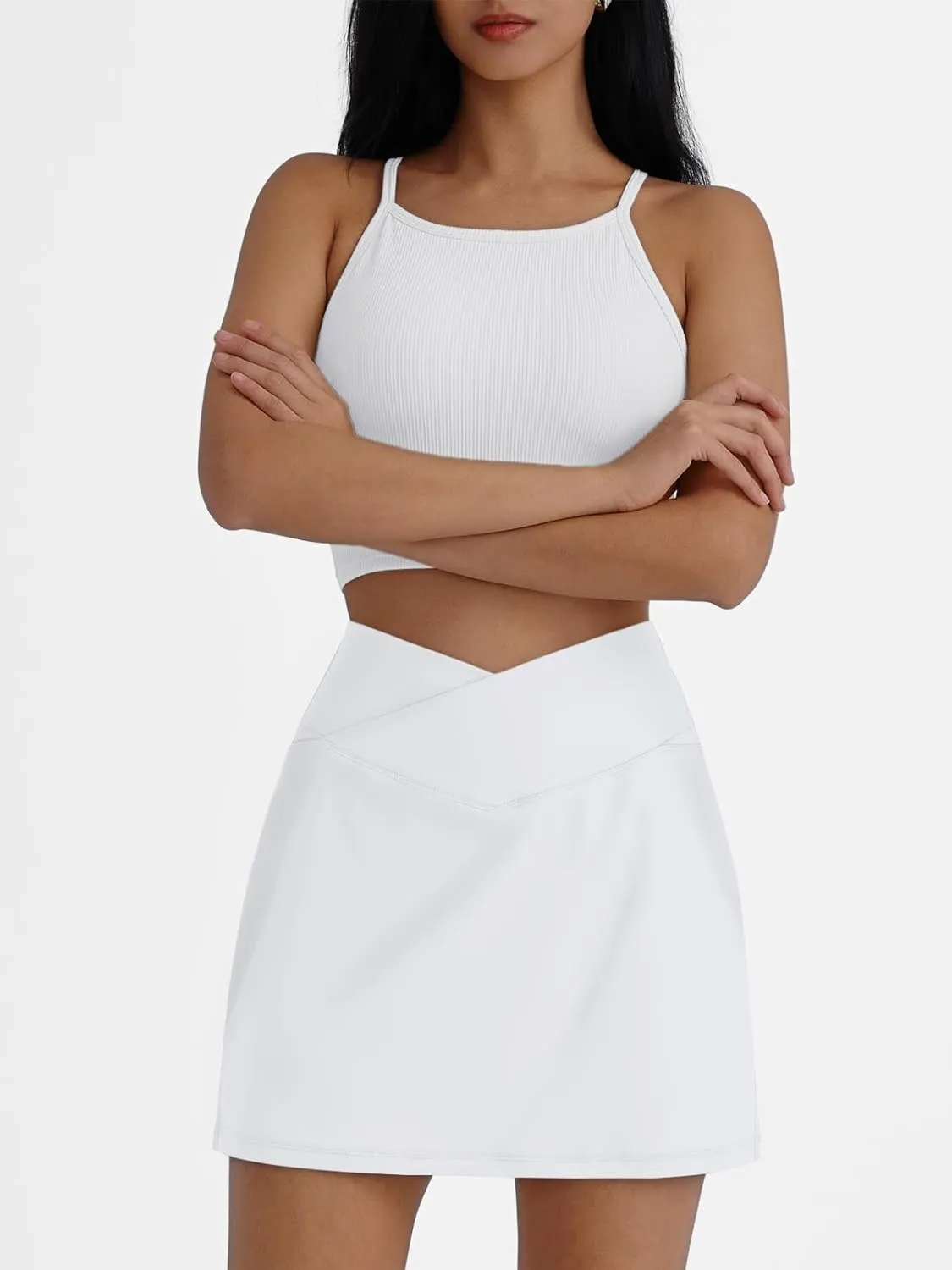 AUTOMET Womens Tennis Skirts with Shorts Underneath Mini Athletic Golf Skorts 2025 Workout Summer Outfits with Pockets