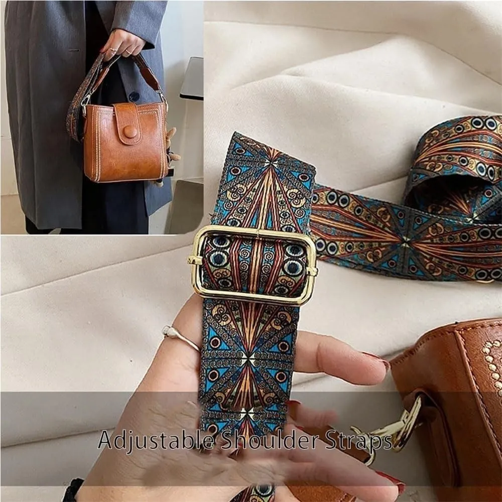 Bootara Bucket Bag, Vintage Fashion Bag with Adjustable Wider Shoulder Strap, Cute Mini, with Cute Rabbit Pendant