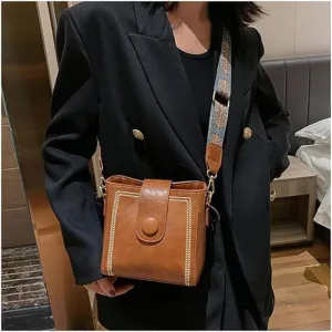 Bootara Bucket Bag, Women's Bunny Charm Bucket BagConvertible Shoulder Crossbody, Adjustable Wide Strap, Rabbit Pendant