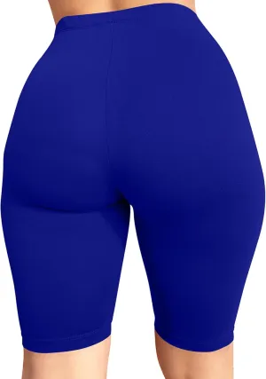 BORIFLORS Women's Athletic Workout High Waist Gym Biker Shorts