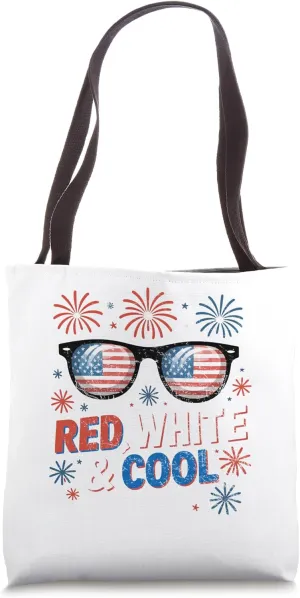 Boys 4th Of July Red White And Cool Sunglasses Girls Tote Bag