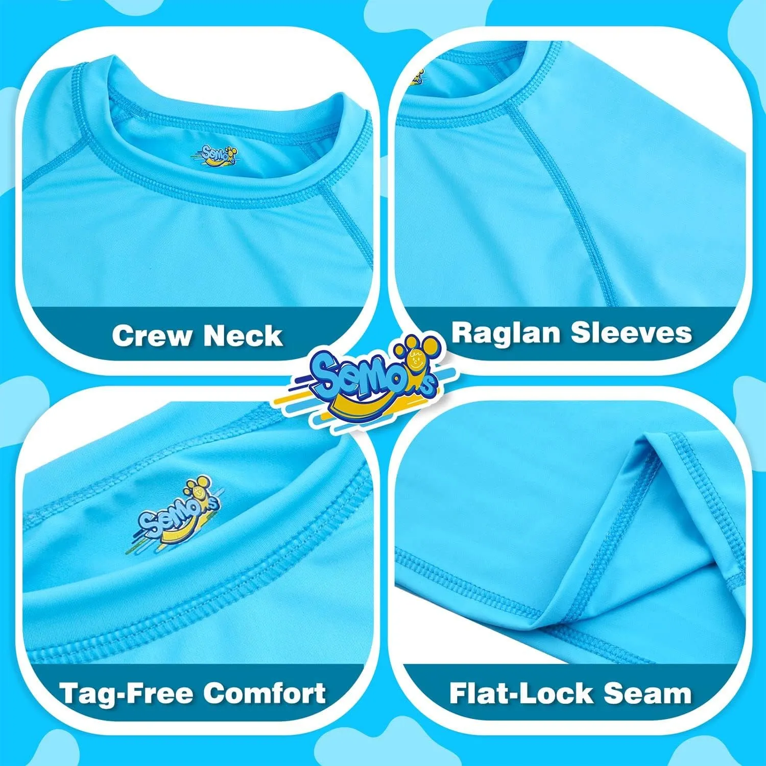 Boys' Rash Guard Long Sleeve UPF 50 Sun Shirts for Toddler Kids Rashguard Water Swimming