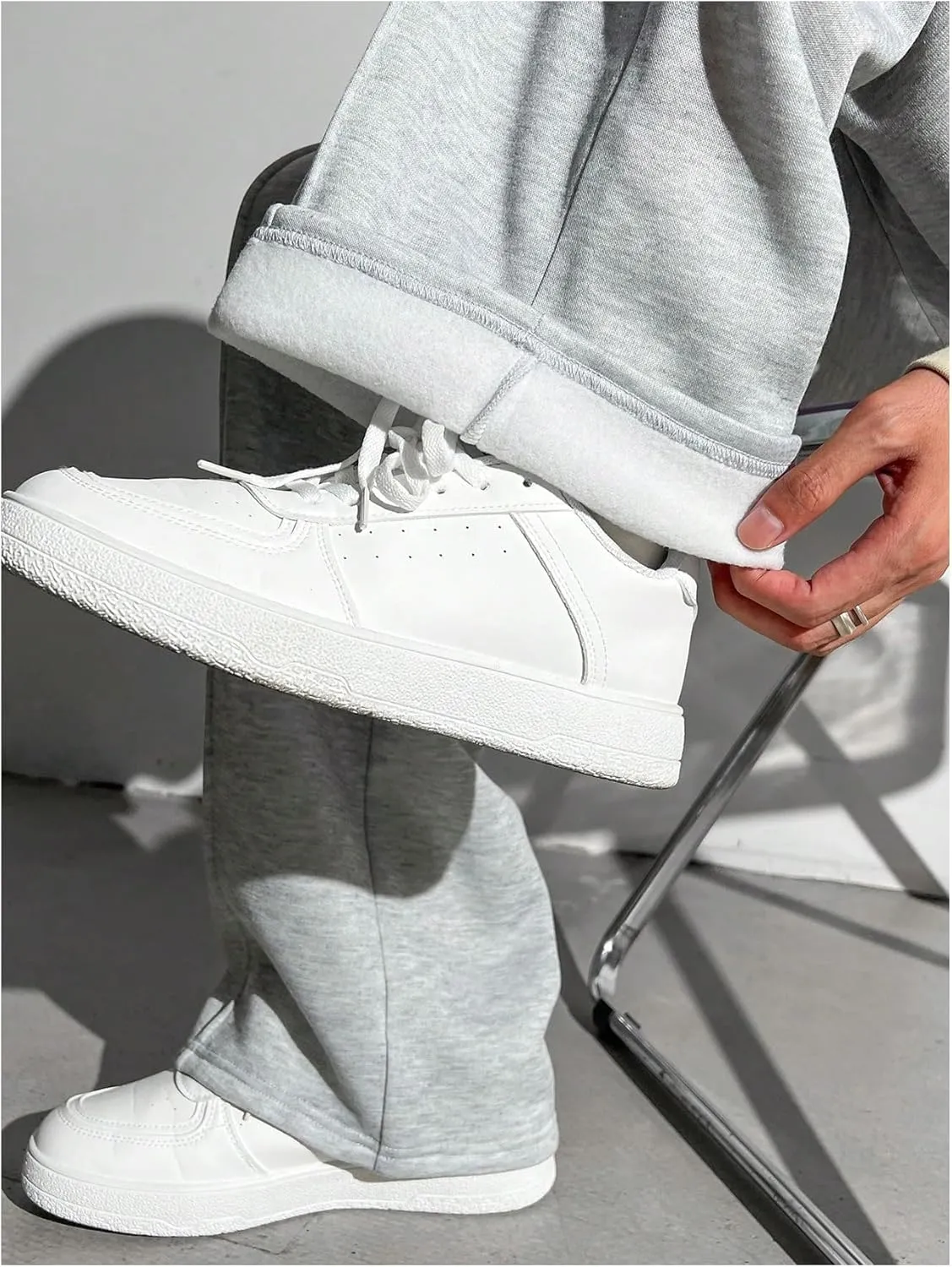 Boy's Wide Leg Sweatpants Pockets Sports Baggy Pants Thermal Long Cargo Pants Trousers Joggers