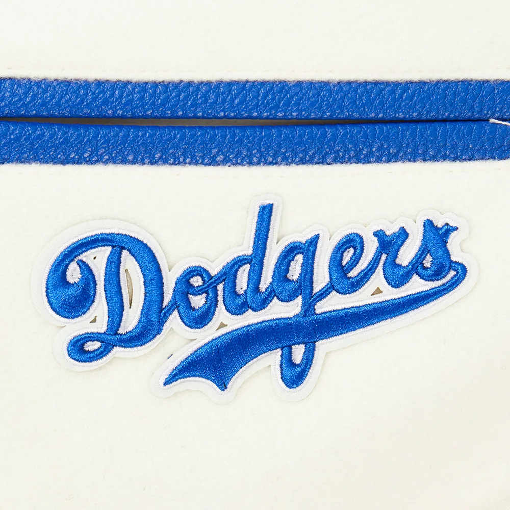 BROOKLYN DODGERS RETRO CLASSIC LITTLE BOYS RIB WOOL VARSITY JACKET (EGGSHELL/ROYAL BLUE)