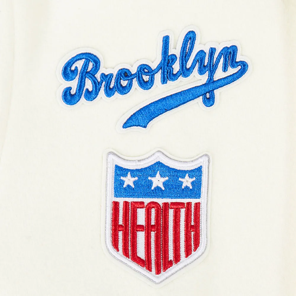 BROOKLYN DODGERS RETRO CLASSIC LITTLE BOYS RIB WOOL VARSITY JACKET (EGGSHELL/ROYAL BLUE)