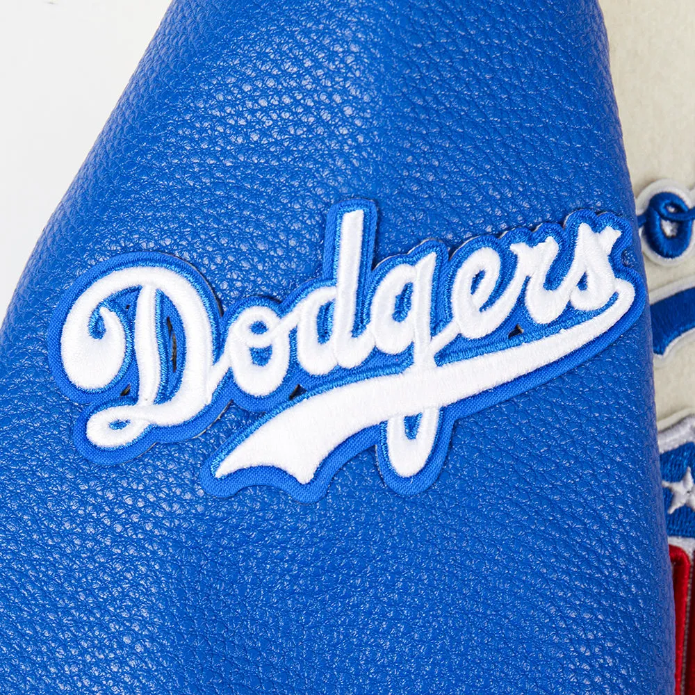 BROOKLYN DODGERS RETRO CLASSIC LITTLE BOYS RIB WOOL VARSITY JACKET (EGGSHELL/ROYAL BLUE)