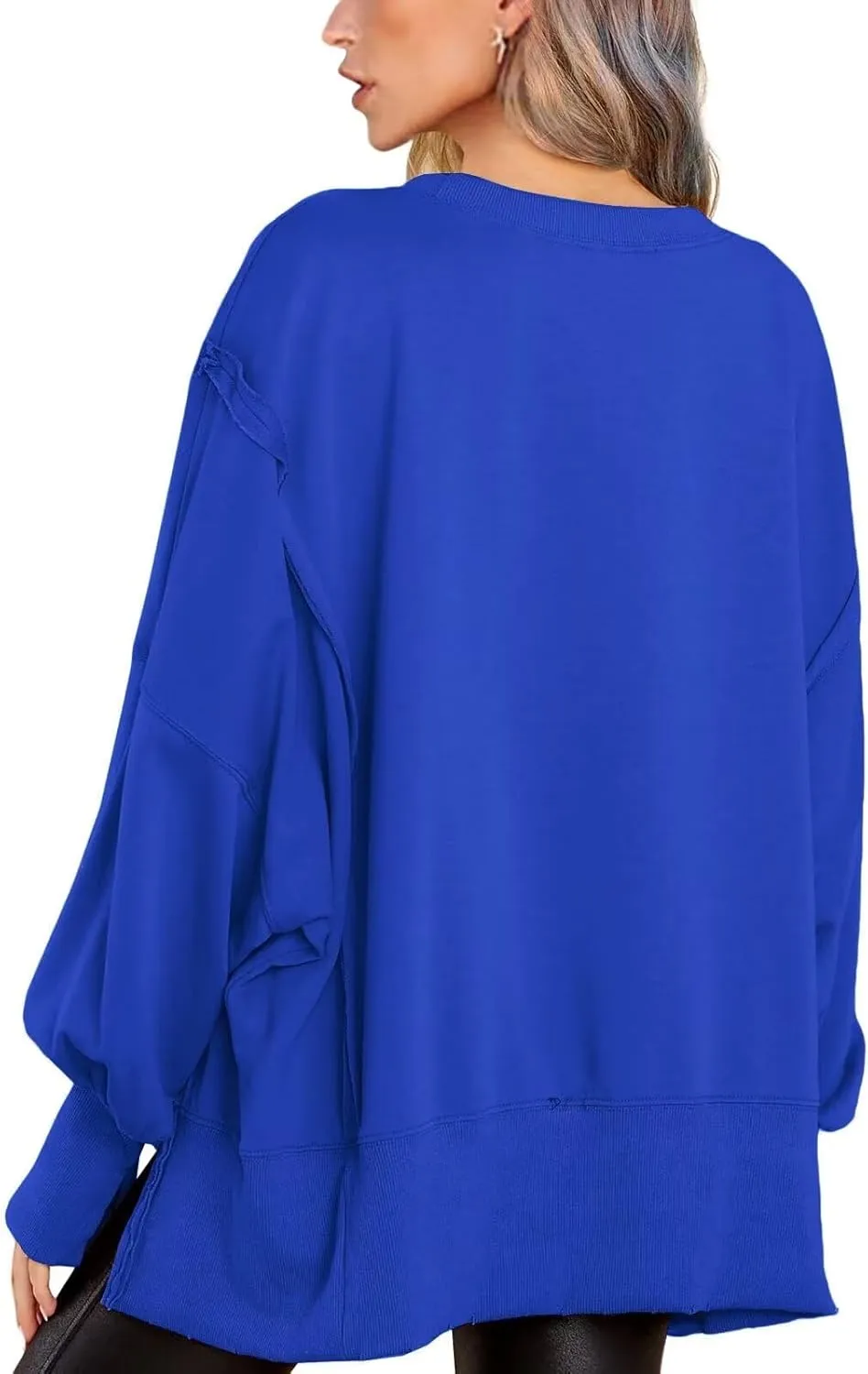 BWQ Womens Oversized Sweatshirt Crewneck Long Sleeve Shirts Pullover Sweatshirts S-2XL