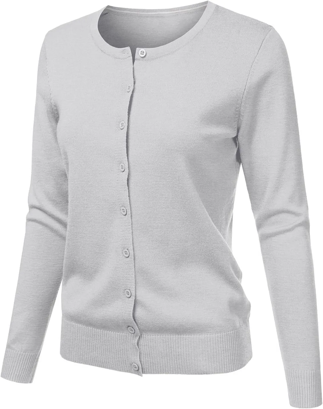 Cardigans for Women Lightweight 2025 Summer Casual Fashion Long Sleeve Round Neck Open Front Button Down Knit Sweater