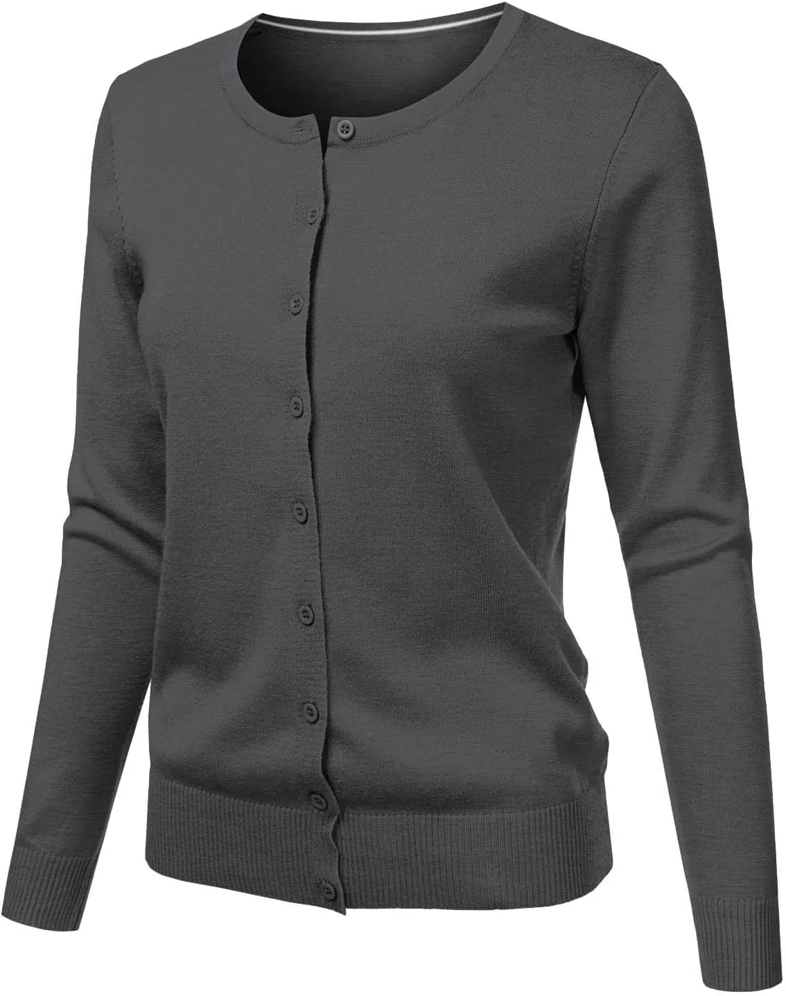 Cardigans for Women Lightweight 2025 Summer Casual Fashion Long Sleeve Round Neck Open Front Button Down Knit Sweater