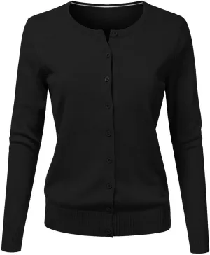 Cardigans for Women Lightweight 2025 Summer Casual Fashion Long Sleeve Round Neck Open Front Button Down Knit Sweater