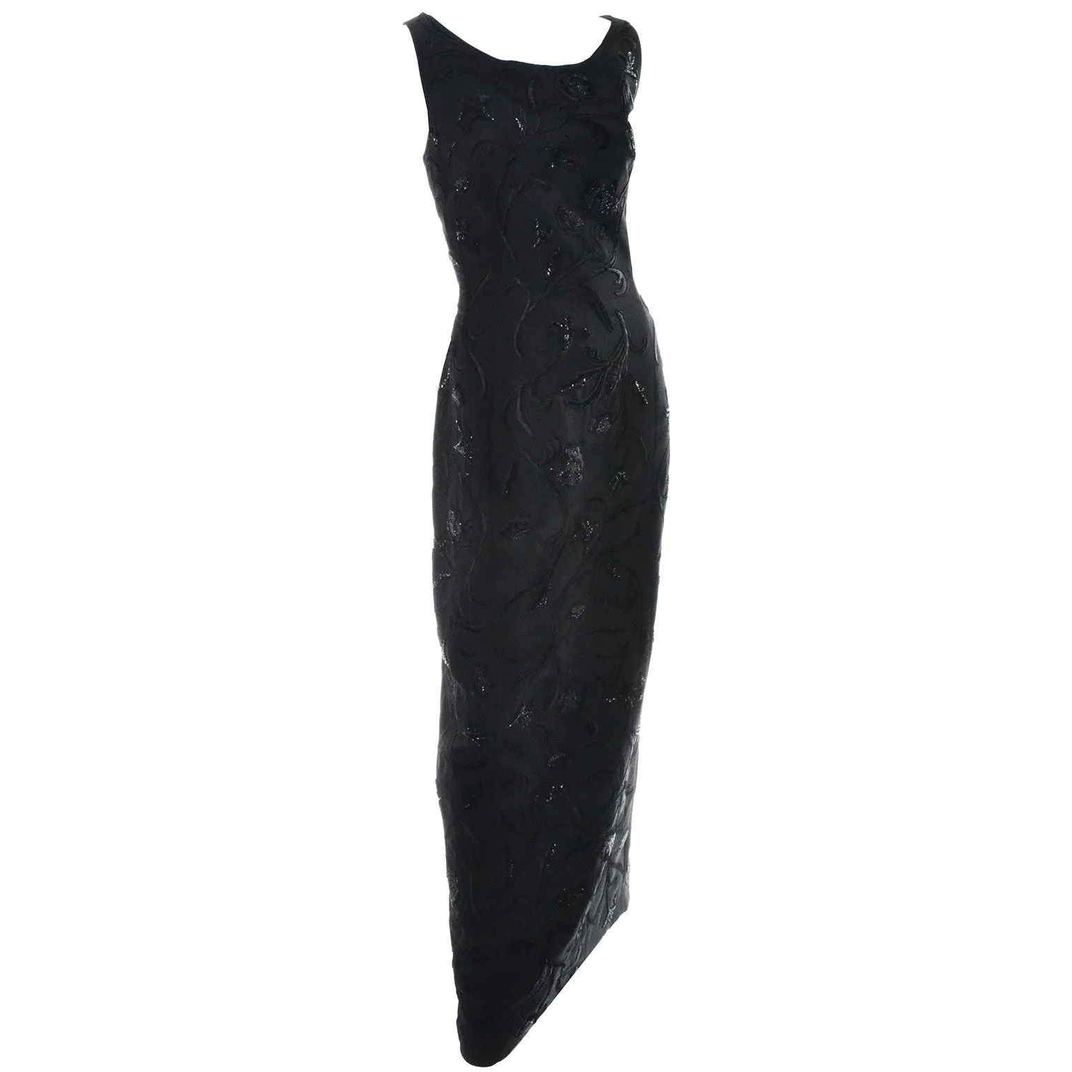 Carmen Marc Valvo Vintage 1990s Beaded Dress Bolero Jacket