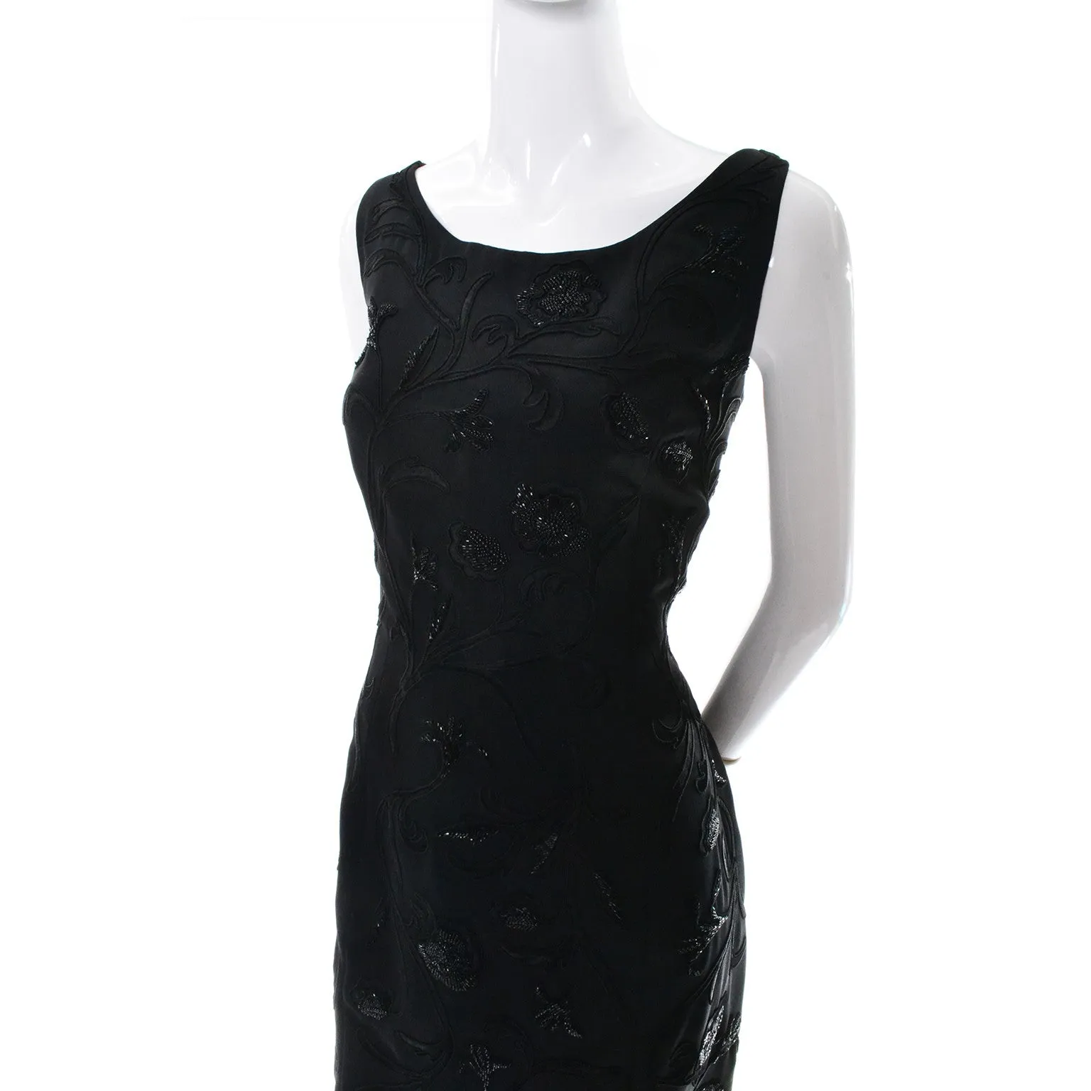 Carmen Marc Valvo Vintage 1990s Beaded Dress Bolero Jacket