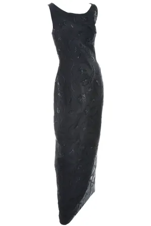 Carmen Marc Valvo Vintage 1990s Beaded Dress Bolero Jacket