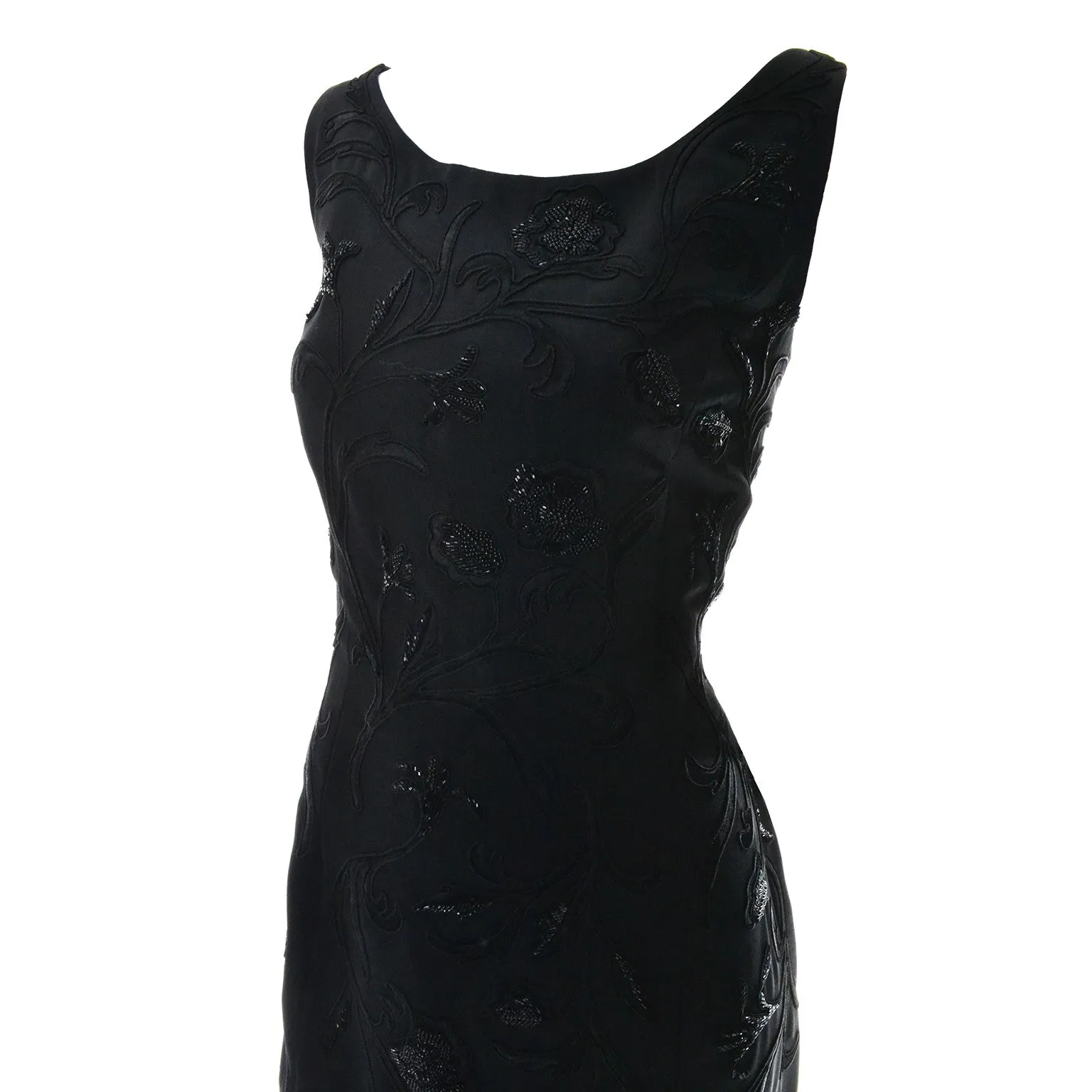 Carmen Marc Valvo Vintage 1990s Beaded Dress Bolero Jacket