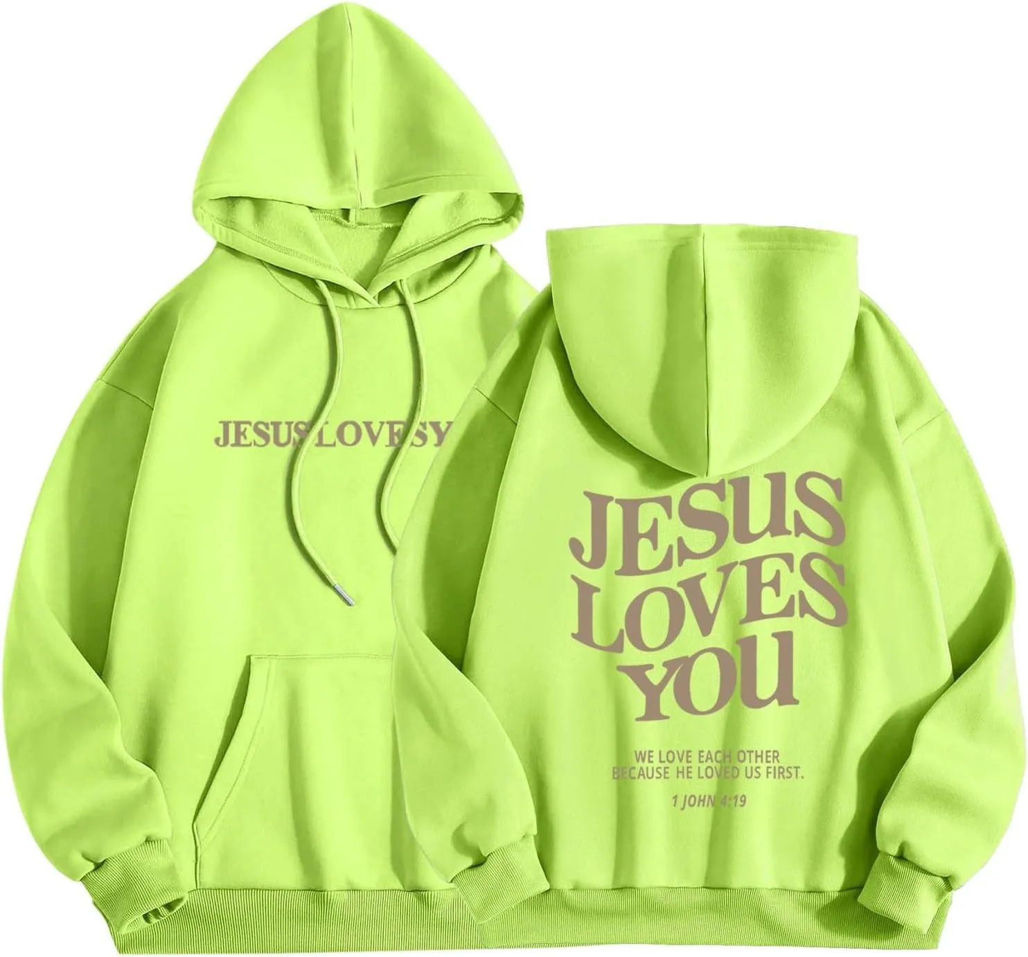 Christian Sweatshirt Women Jesus Loves You,Trust in The Lord Long Sleeve Letter Printed Hoodies