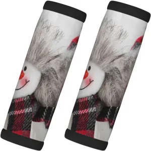 Christmas Snowman with Hat Neoprene Luggage Handle Wrap 2 Pcs Luggage Identifiers Travel Bag Wraps for Luggage Suitcase Travel Bag Trolley Case Accessories