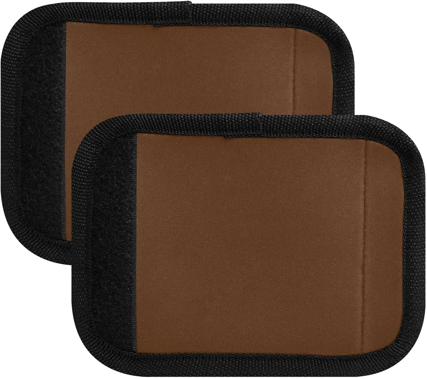 Coconut Brown Luggage Handle Wrap 2 Pack, Neoprene Handbag Grip Cover Protector with Hook and Loop Soft Grip Handle Cover for Suitcase Shopping Bag