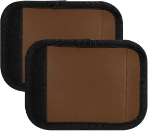 Coconut Brown Luggage Handle Wrap 2 Pack, Neoprene Handbag Grip Cover Protector with Hook and Loop Soft Grip Handle Cover for Suitcase Shopping Bag