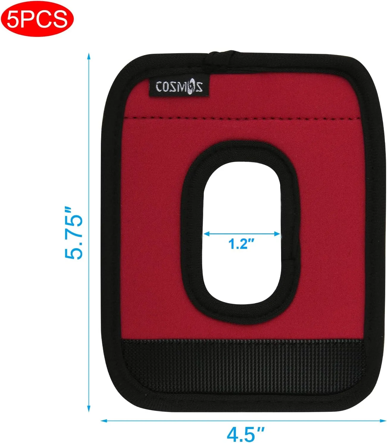 Cosmos 5 Pcs Neoprene Luggage Handle Wrap Soft Grip Handle Cover Luggage Identifier with Hollow Design for Push-Button Handle Trolley Handle and Travel Suitcase Trolley Case (Multi Color)