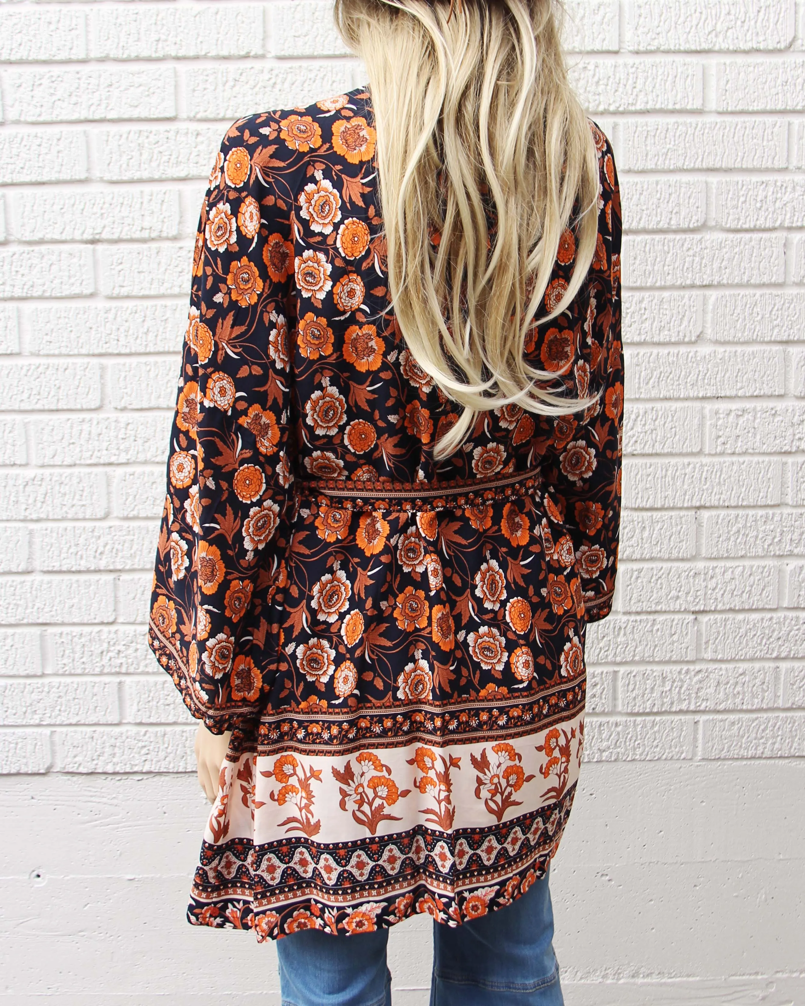 Crimson Magnolia Kimono