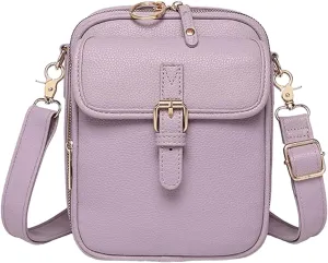 Crossbody Leather Bag, Vintage Vegan Leather Crossbody Messenger Bag with 10 Card Slots, Lightweight Shoulder Bags for Travel