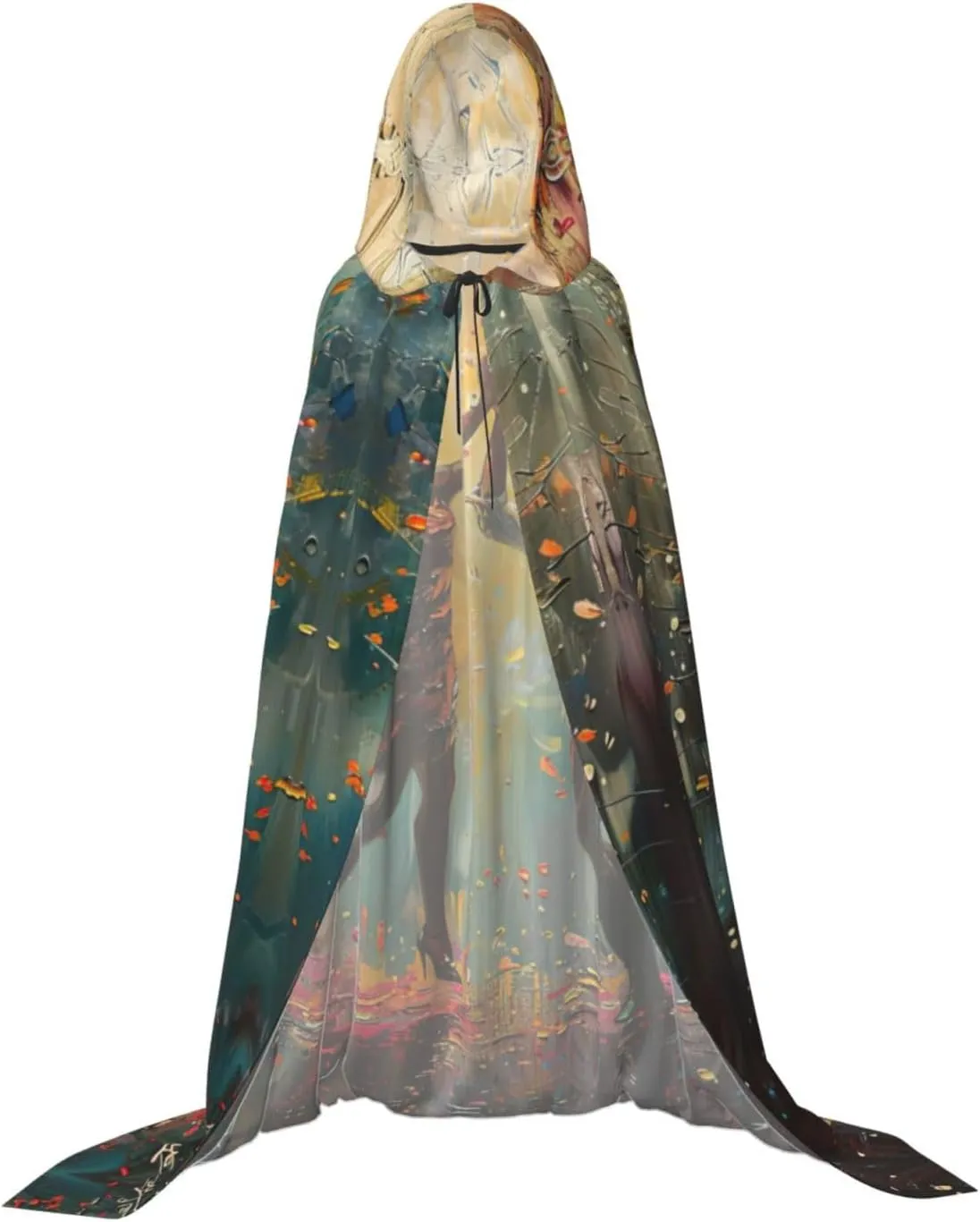 Dance with Music Print Unisex Adults Hooded Cloak Cloaks Perfect for Halloween Role-Playing Masquerade Parties