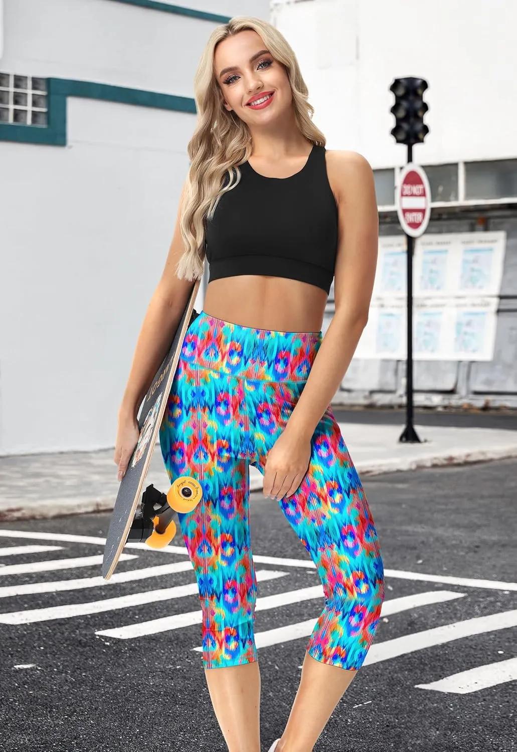 Deerose Women Swim Capris High Waisted Sun Protection UPF 50  Swimming Pants