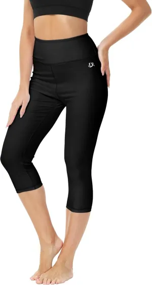 Deerose Women Swim Capris High Waisted Sun Protection UPF 50  Swimming Pants