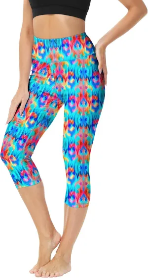 Deerose Women Swim Capris High Waisted Sun Protection UPF 50  Swimming Pants