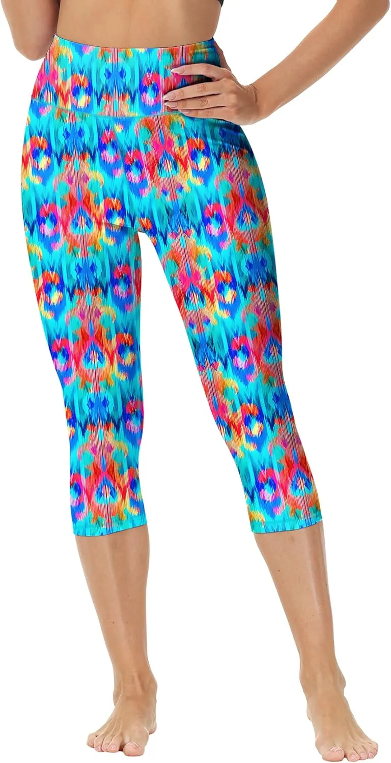 Deerose Women Swim Capris High Waisted Sun Protection UPF 50  Swimming Pants
