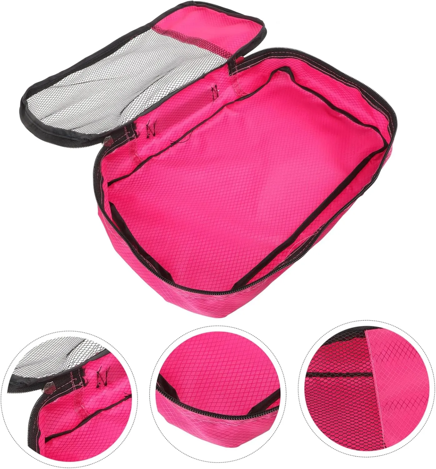 Didiseaon Luggage Storage Bag Large Case Bags Travel Packing Cubes Travel Packing Organizers Organiser Beige Compressible Bag for Travel Shoe Space Travel Organizer Medium Fabric