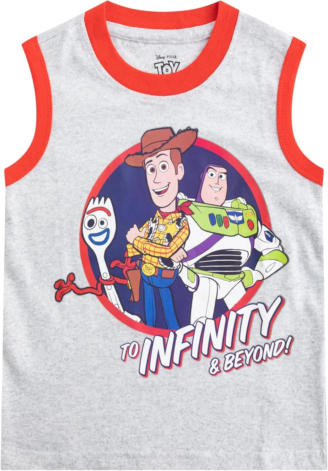 Disney Toy Story Woody & Buzz Lightyear Boys 2 Pack Tank Top for Toddler and Little Kids - Blue/Grey