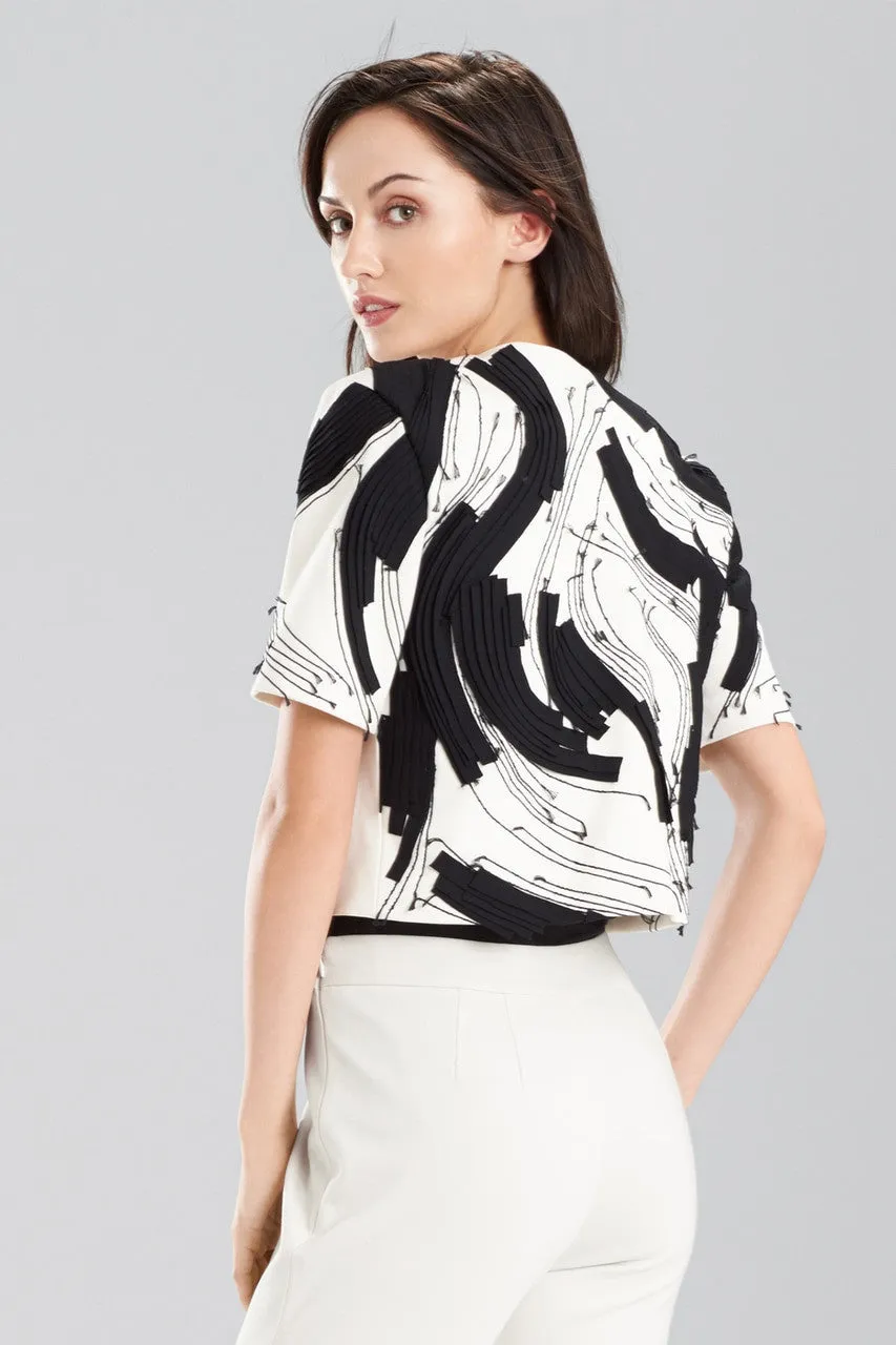 Double Knit Jersey Embroidered Bolero