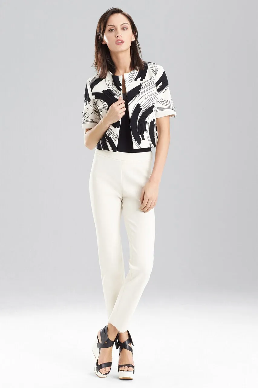 Double Knit Jersey Embroidered Bolero