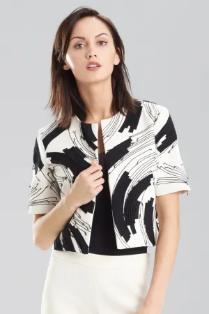 Double Knit Jersey Embroidered Bolero
