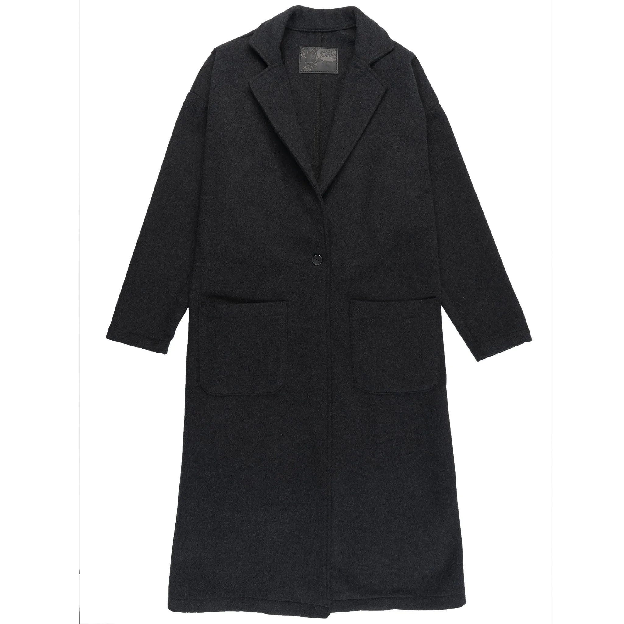 Duster Coat - Cotton Melton - Charcoal