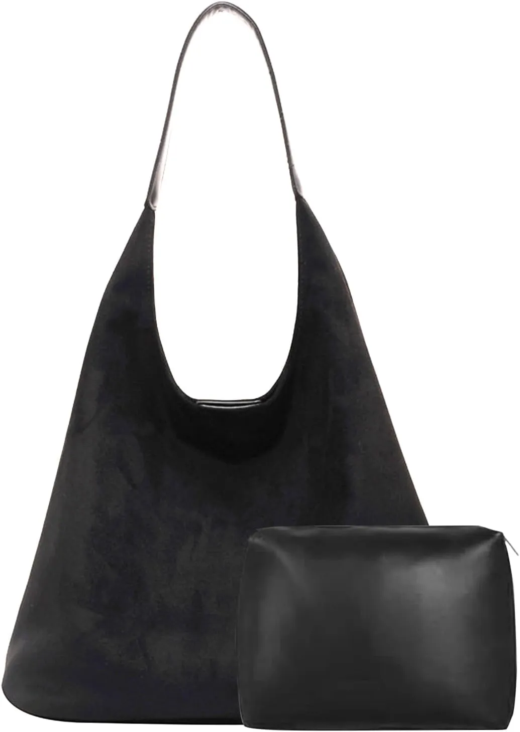 Dyalsa Suede Hobo Bag for Women, Suede Tote Purse Vintage Top Handle Bag, Fashion Retro Shoulder Bag Work Leather Bag