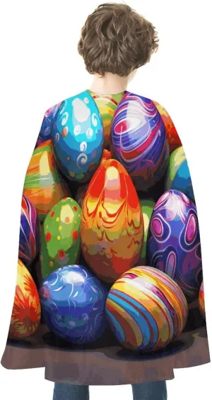 Easter Eggs Cape for Halloween Costume Adult Cape Reversible Cloak Unisex Halloween Capes for Party